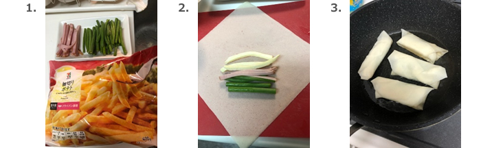 フライパンで作る簡単春巻き